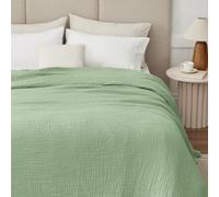 Kozyhvn Couverture en Mousseline 100% Coton pour lit Simple XL, 167,6 x 228,6 cm, 6 Couches rafraîchissantes et Douces pour lit, Couvre-lit léger de Style bohème, literie en Gaze pour Toutes Les