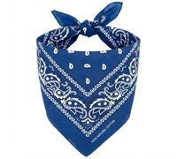 KP Bandana Bleu Royal - 100% Coton & Fibres Naturelles - Foulard Bleu Royal Sans Polyester - Qualité Supérieure - Doux, Durable et Lavable en Machine - Bandana Homme - Unisexe et enfants