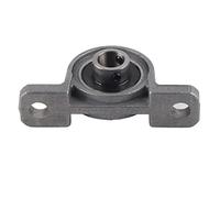 KP000 Boîtier de bloc d'oreiller monté en alliage de zinc de 10 mm avec insert à bille et collier de verrouillage à vis de réglage pour fixation d'arbre Base verticale à deux