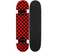 KPC Pro Skateboard complet Checker noir et rouge