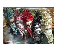 KPENG Diamond Painting Complet 5D, Broderie Diamant, Masque de crâne sexy Peinture Diamant Point Croix Kit D'artisanat, pour Adulte et Enfant, pour/Accueil/Décor/Noël/Halloween 40x60cm