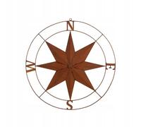 KPGA KAPAGA HOME & GARDEN Statues de jardin - Rose des vents - Décoration de jardin - Rouille - Décoration pour jardin - Balcon - Acier Corten