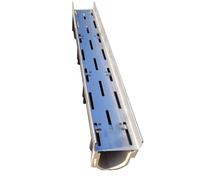 KPHYMOD Canal de Drain Kit de caniveau de tranchée avec Grille extérieure décorative en Galets, système de caniveau de tranchée caché pour Jardins, patios, Bains, Cours, pelouses(100x15x6cm)