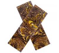 KPHYMOD Couteau Poignée échelles Lot De 2 Écailles De Manche De Couteau En Résine Colorée Pour Instruments De Musique, Outils De Bricolage Et Manches De Cutter(Brown)