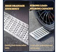 KPHYMOD Drainage de Tranchée Grille de Drainage en Acier Inoxydable 304 pour allée, Hauteur de 0,98 Pouce, pour Drain de Sol de Garage(58x30x2.5cm/22.83x11.81x0.98in)