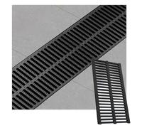 KPHYMOD Drainage de Tranchée Grille De Drainage en Plastique Polymère pour Tranchée, Plaque De Drainage Extérieure pour Cour, Clôture, Trottoir, Terrasse, Côté Maison(50x10x2cm/19.6x3.9x0.8in)