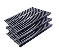 KPHYMOD Drainage de Tranchée Lot De 3 Grilles De Drainage Rectangulaires Antidérapantes en Résine Polymère pour Tranchées De Maison, pour Trottoirs, Usines, Jardins(50x40x3cm/19.6x15.7x1.2in)