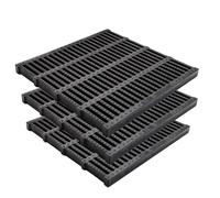 KPHYMOD Drainage de Tranchée Lot De 3 Grilles De Drainage Rectangulaires Antidérapantes en Résine Polymère pour Tranchées De Maison, pour Trottoirs, Usines, Jardins(50x50x4cm/19.6x19.6x1.6in)