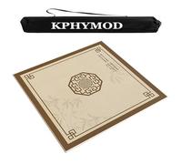 KPHYMOD Tapis De Table De Mahjong Antidérapant Et Antibruit, Housse De Table Silencieuse en Velours Multi-usages, Tapis De Jeu pour Jeux De Société Et De Carrelage(Beige,27.56x27.56 in)