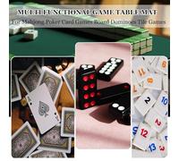 KPHYMOD Tapis De Table De Mahjong avec Sac De Transport Et 3 Dés, Antidérapant Et Antibruit pour Jeux De Société Poke Dominoes(23.62x23.62 in)
