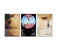KPJFZFEY Harry Styles - Lot de 3 affiches en édition limitée avec couverture d'album, sans cadre, 20 x 30 cm, poster sur toile pour décoration de chambre à coucher, bureau, chambre, cadeau