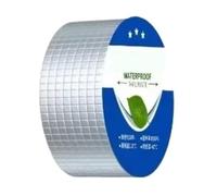 KPKPK 1 rouleau de ruban adhésif en caoutchouc butyle étanche - Mastic d'étanchéité haute résistance en feuille d'aluminium for la réparation des toitures, murs et tuyaux(5cmx10m)