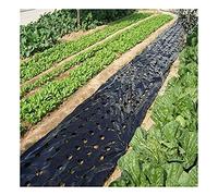 KPKPK Black PE 5-Hole Perforated Mulch Film，5m-50m x 0.02mm Thick Agri/Garden Cover, Weed Control & Thermal Insulation - 1pc(30 Meters)