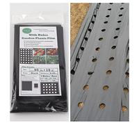 KPKPK Film de paillage perforé Noir en polyéthylène à 5 Trous, 95 cm x 10 m, épaisseur 0,03 mm, for Jardin de Fraises/Agriculture, Protection Thermique et désherbage - 1 pièce