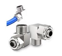 KPL Brass Nickel Plated Quick Fast Pneumatic Fitting Connector Tube OD 4 6 8 10 12MM with M5 1/8 1/4 3/8 1/2 Thread NWPNLXEA(KPL8-01,50 PCS)