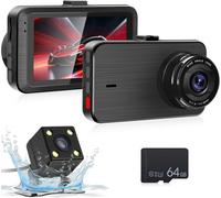 KPLE-1080P Dash Cam Avec Écran 3 Pouces Ips - Dashcam Support Gravity Sensor/Parking Monitor/Reverse Line/Night Vision/Exposure Compensation