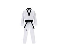 Kpnp, Dobok Taekwondo Col Noir Authentic, Homologué Wt, Taille 150 Cm Blanc