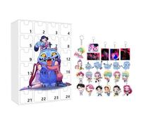 KPo_p Dem_ons Hun_ters Calendrier de l'Avent 2025 avec 24 Porteclés et à Collectionner décorations pour garçons Filles Adolescents 24pc Adorable Porteclés Calendrier