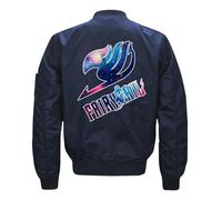 KPOADBU Blouson Homme Hiver Zippée Fai-ry Ta-il, Veste de Travail Homme avec Col Montant, Manteau Classique pour Outdoor Décontracté, Baseball(Blue,XL)