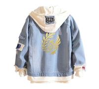 KPOADBU Sweat Sport Veste Monst-ER Hunt-ER, Sweats Manche Longue, Retro Outwear Classique Coat, Jean(Blue,2XL)