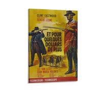 KPOKAHT Clint Eastwood Affiche d'art vintage de cowboy occidental et de combat sur toile Décoration d'intérieur 20 x 30 cm