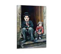 KPOKAHT Poster Charlie Chaplin - Impression artistique murale - Peinture murale - Décoration familiale - 20 x 30 cm