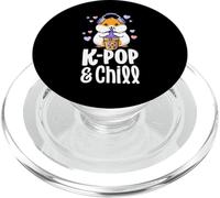 Kpop and Chill T-Shirt Kawaii K-Pop Boba Bubble Tea Hamster PopSockets PopGrip pour MagSafe