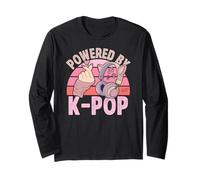 Kpop Anime Kpop Retro Cute Anime Powered by K-Pop Headset K Pop Girl Manche Longue