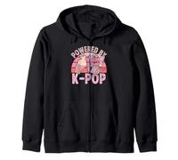 Kpop Anime Kpop Retro Cute Anime Powered by K-Pop Headset K Pop Girl Sweat à Capuche