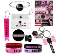 Kpop Blackpink Accessoire Merchandise, Autocollants Coffret Cadeau Kpop Article Ensemble de Produits BP Personal Coffret Cadeau Fans de Blink, Porte-clés, Bande réfléchissante Porte-Monnaie Bracelet