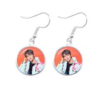 KPOP Boucles d'oreilles pendantes en argent avec strass pour enfants Stray Kids