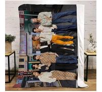 Kpop BTS Plaid Couverture Polaire de Lit Canapé Bangtan Boys Multicolore Doux et Chaude Imprimée BTS Couverture 100x100cm[477]