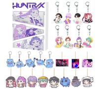 Kpop Calendrier de l'Avent 2025 avec 24 porte-clés et jouets à collectionner décorations cadeaux pour garçons, filles, adolescents K-POP Demons Hunters Calendrier de l'avent 24pc Adorable Porte-clés