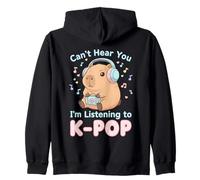 Kpop Can't Hear You J'écoute K-Pop Capybara Sweat à Capuche