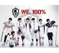 Kpop CD, 100% (100 PERCENT) - We, 100% (1st Single Album) CD + Free Gift(Folded Poster + The Face Shop Mask Pack Sheet) *NEW*