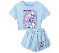 Kpop D-Demon H-Hunters Huntrix Huntr/X Ensemble 2 pièces survêtement pour enfants T-shirt et pantalon Tenue d'été Imprimés Survêtement pour garçons et filles T-shirt et Pantalon Survêtement