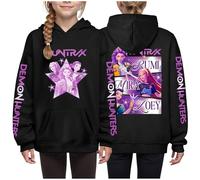 Kpop Dem_ons Hu_nters Style Streetwear Merch Girls' Hoodies K-Pop Demon Hunter Long Graphic Sweatshirt Kids KP_OP D-De_Mon H- Hu_nters Plain Clothes Girls Boys