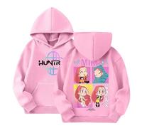 Kpop Dem_ons Hu_nters Style Streetwear Merch Girls' Hoodies K-Pop Demon Hunter Long Graphic Sweatshirt Kids KP_OP D-De_Mon H- Hu_nters Plain Clothes Girls Boys