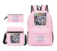 Kpop Demon H-Hunters Rumi Sac À Dos Sac À Bandoulière Trousse À Crayons Ensemble 3 Pièces Garçons Et Filles Sac D'école Étudiant Anime Sac De Voyage Kawaii pour Enfants-A4