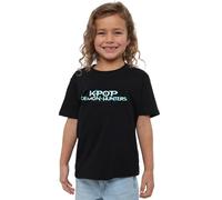 Kpop Demon Hunters Full Colour Logo T-Shirt Enfant, Noir, 12-13 A
