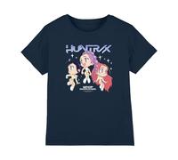 Kpop Demon Hunters - Huntrix Chibi Group Kids T Shirt, Navy, 9-11