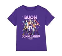 Kpop Demon Hunters Huntrix Happy Birthday Gradient T-Shirt Enfant, Violet, 3-4 A