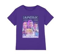 Kpop Demon Hunters Huntrix Huntrx World Tour Billboard T-Shirt Enfant, Violet, 12-13 A
