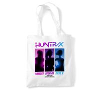 Kpop Demon Hunters Huntrix Spotlights Grocery Travel Reusable Tote Bag, White