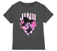 Kpop Demon Hunters - Jinu Demon Heart Flames Kids T Shirt, Charcoal, 7-8
