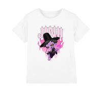 Kpop Demon Hunters - Jinu Demon Heart Flames Kids T Shirt, White, 7-8