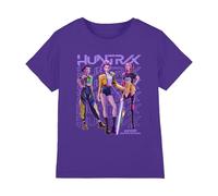 Kpop Demon Hunters Mixte Enfant K-Pop Huntrix Golden Trio Pose Kids T-Shirt, Mauve, 7-8 Ans EU