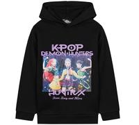 KPop Demon Hunters Officiel Huntrix Hoodies Filles, Sweat a Capuche Pullover, Cosy Cadeau pour Ado (5-6 Ans, Noir Huntrix)