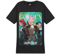 KPop Demon Hunters Officiel Huntrix T-Shirt Filles & Ado, Tshirt à Col Rond Doux, Cute Idee Cadeau (11-12 Ans, Noir/Vert Huntrix)