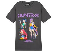 KPop Demon Hunters Officiel Huntrix T-Shirt Filles & Ado, Tshirt à Col Rond Doux, Kawaii Vetement, Tenue Kpop Idee Cadeau (13-14 Ans, Gris Huntrix)